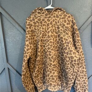 Leopard Print Hoodie Sweater